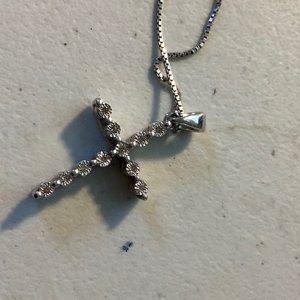Diamond Sterling Silver Cross